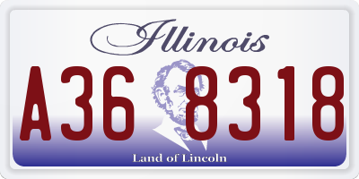 IL license plate A368318