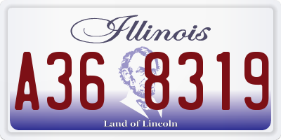 IL license plate A368319