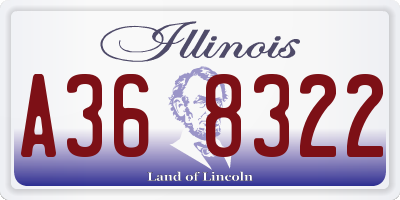 IL license plate A368322