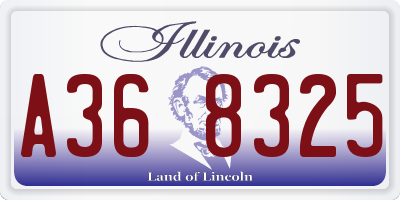 IL license plate A368325