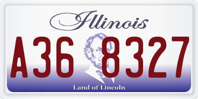 IL license plate A368327