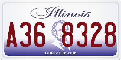 IL license plate A368328