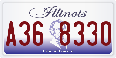 IL license plate A368330