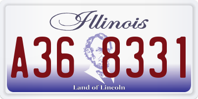IL license plate A368331