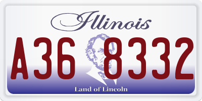 IL license plate A368332