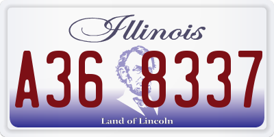 IL license plate A368337