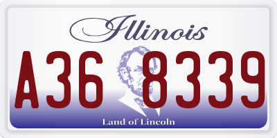 IL license plate A368339