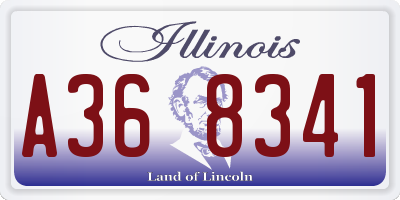 IL license plate A368341