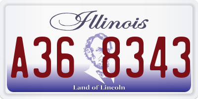 IL license plate A368343