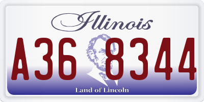 IL license plate A368344