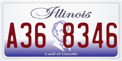 IL license plate A368346