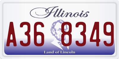 IL license plate A368349