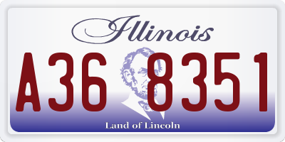 IL license plate A368351