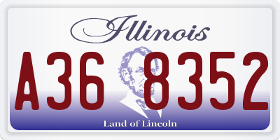 IL license plate A368352