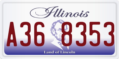 IL license plate A368353
