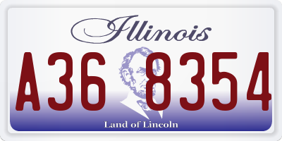 IL license plate A368354