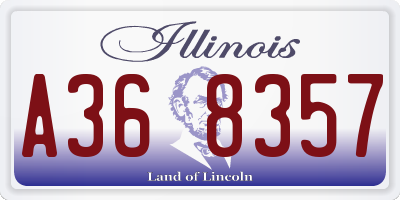 IL license plate A368357