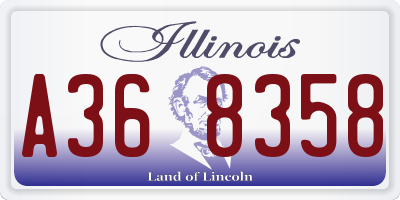 IL license plate A368358