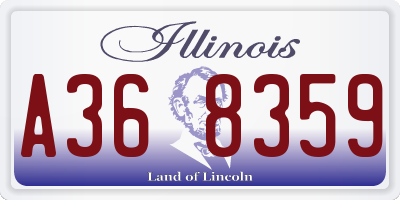 IL license plate A368359