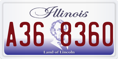 IL license plate A368360