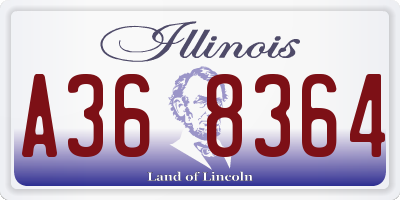 IL license plate A368364