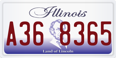 IL license plate A368365