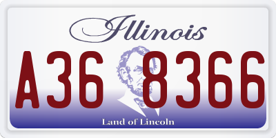 IL license plate A368366