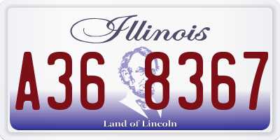 IL license plate A368367