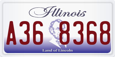 IL license plate A368368
