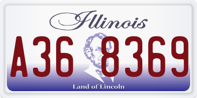 IL license plate A368369