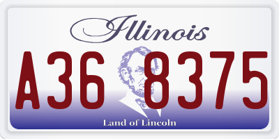 IL license plate A368375