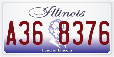 IL license plate A368376