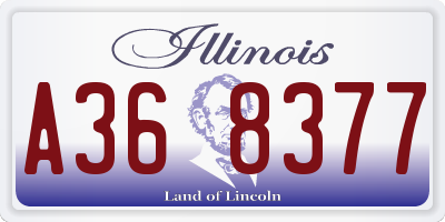 IL license plate A368377