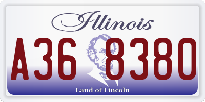 IL license plate A368380