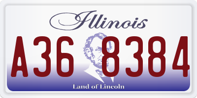 IL license plate A368384