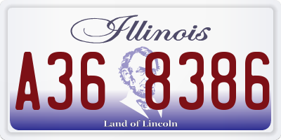 IL license plate A368386