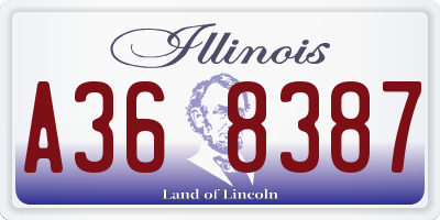 IL license plate A368387