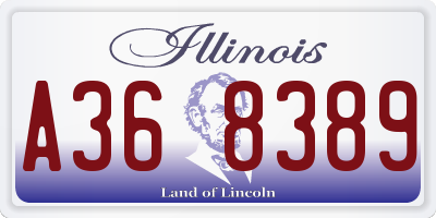 IL license plate A368389