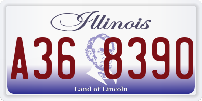 IL license plate A368390