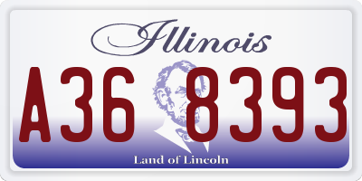 IL license plate A368393