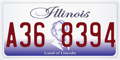IL license plate A368394