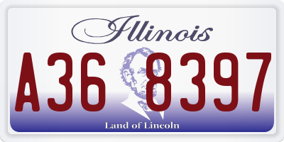 IL license plate A368397