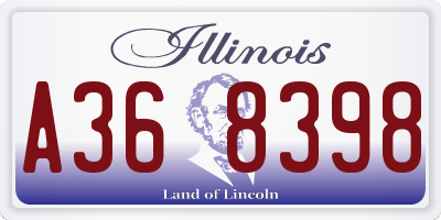 IL license plate A368398