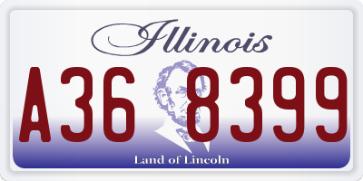 IL license plate A368399