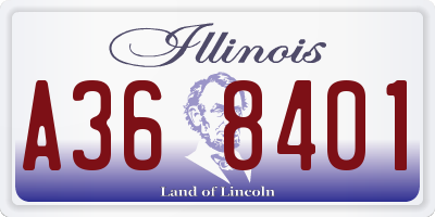 IL license plate A368401