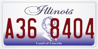 IL license plate A368404