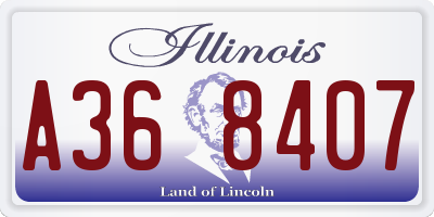 IL license plate A368407