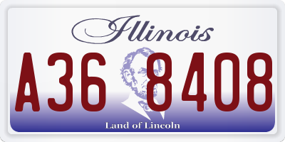 IL license plate A368408