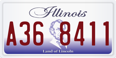 IL license plate A368411