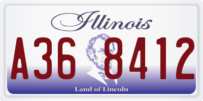 IL license plate A368412